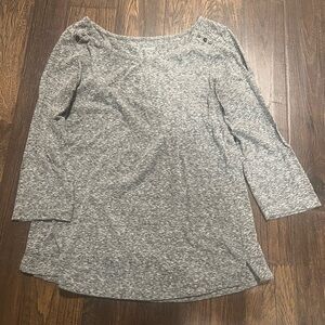 Express marbled gray boatneck shirt